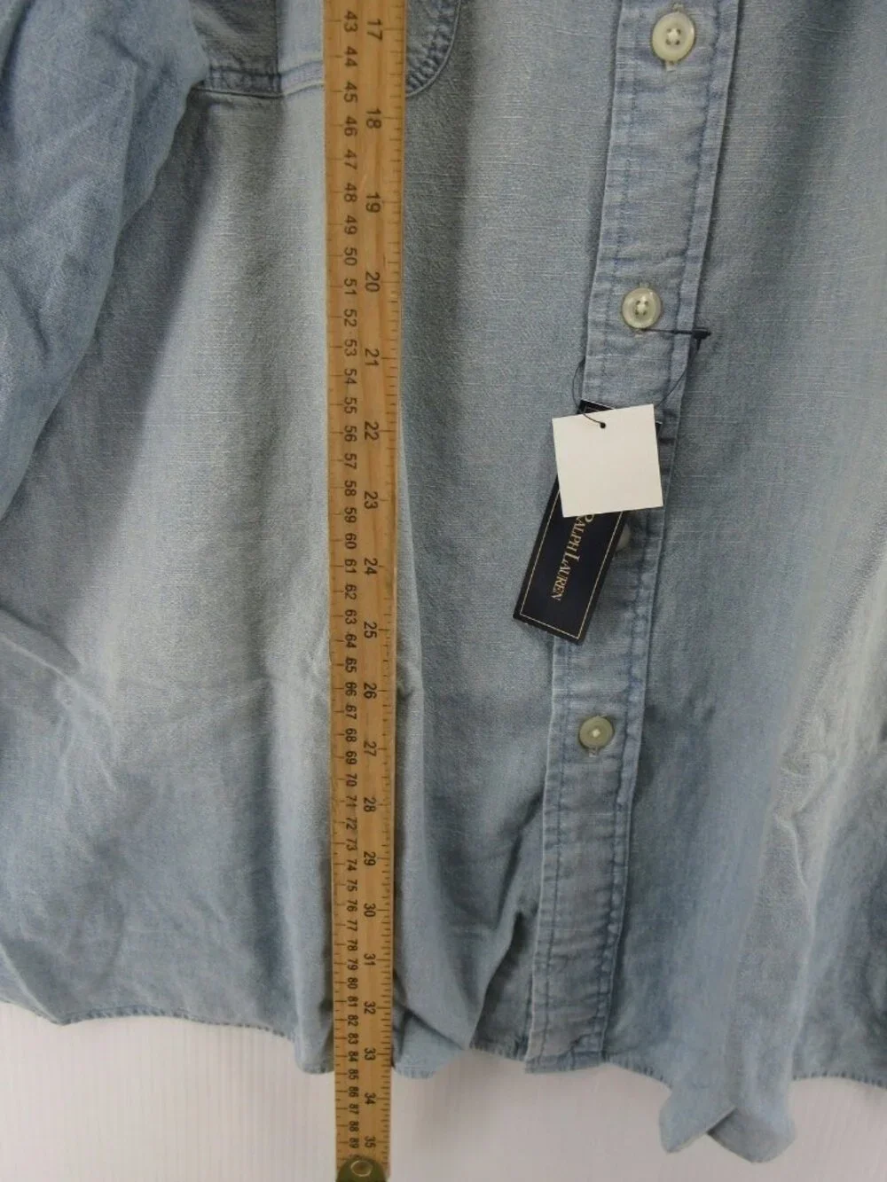 Polo Ralph Lauren Shirt 2XB Big Chambray US RL Naval Res Workwear
